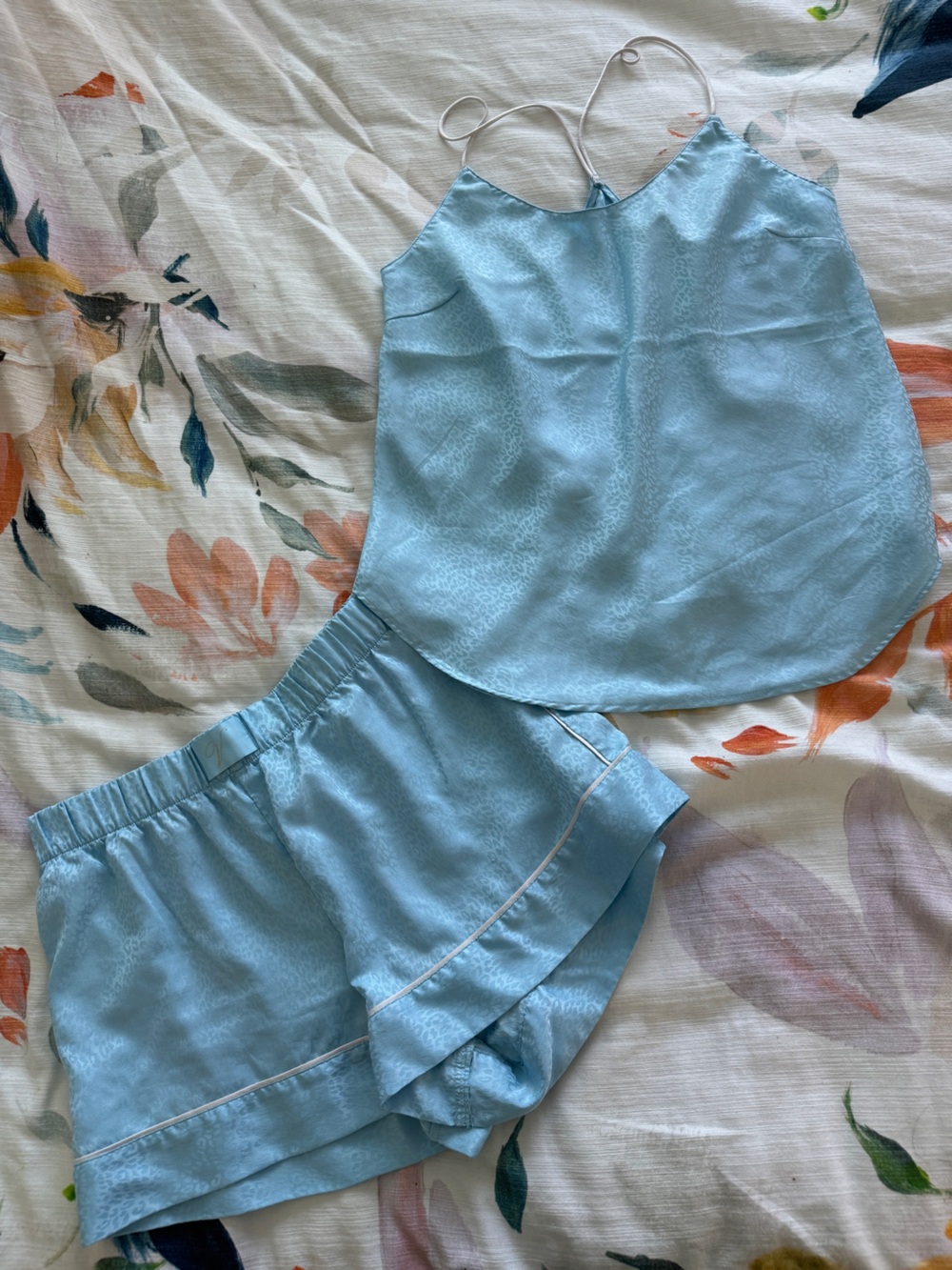 Victoria's Secret Light Blue Girls' Shorts with Subtle Print